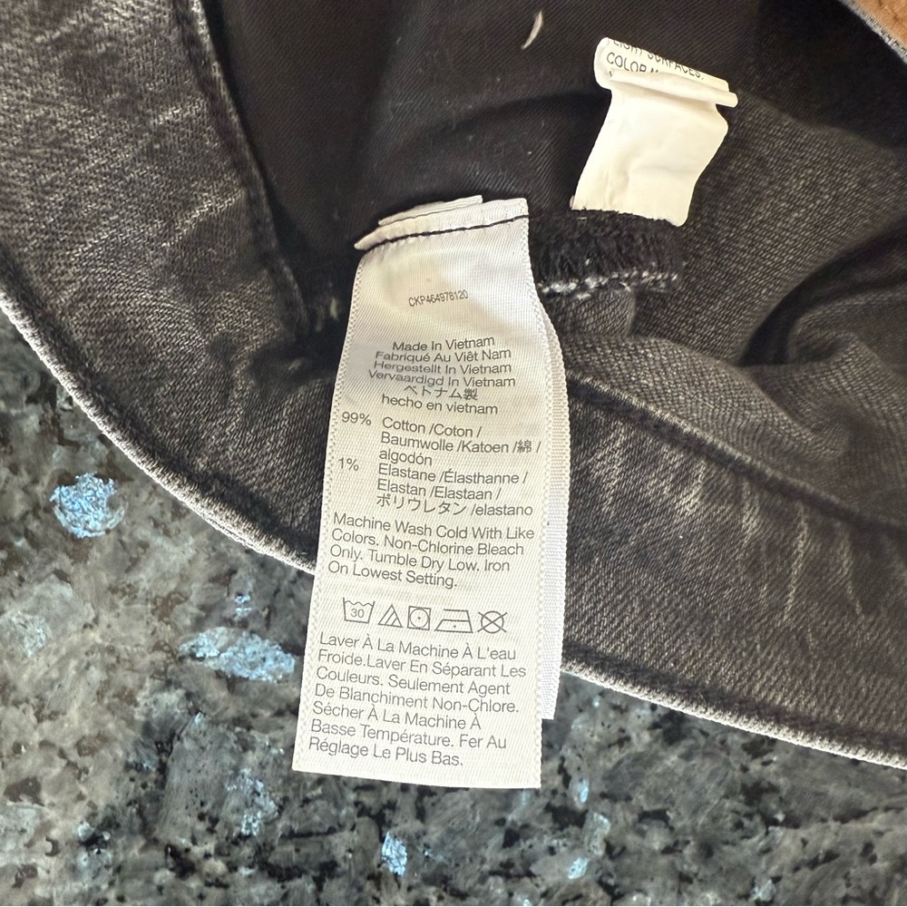 MADEWELL Perfect Vintage Jeans Black Lunar Wash High Rise Raw Hem - Picture 10 of 11